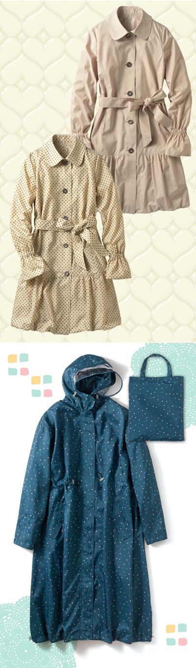 雨でも快適！おしゃれもしっかりセシールより、雨の日を楽しむレインウェアが発売～ステンカラ―コート～