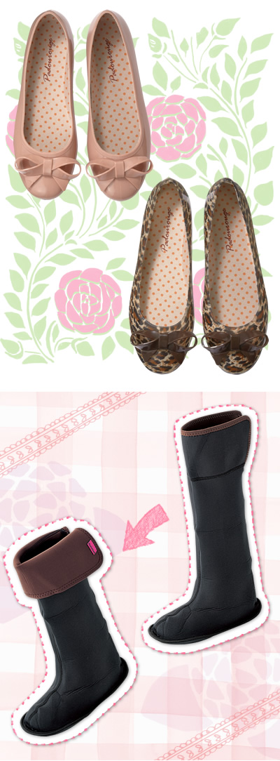 レインバレエパンプス＆シューズラップラペル